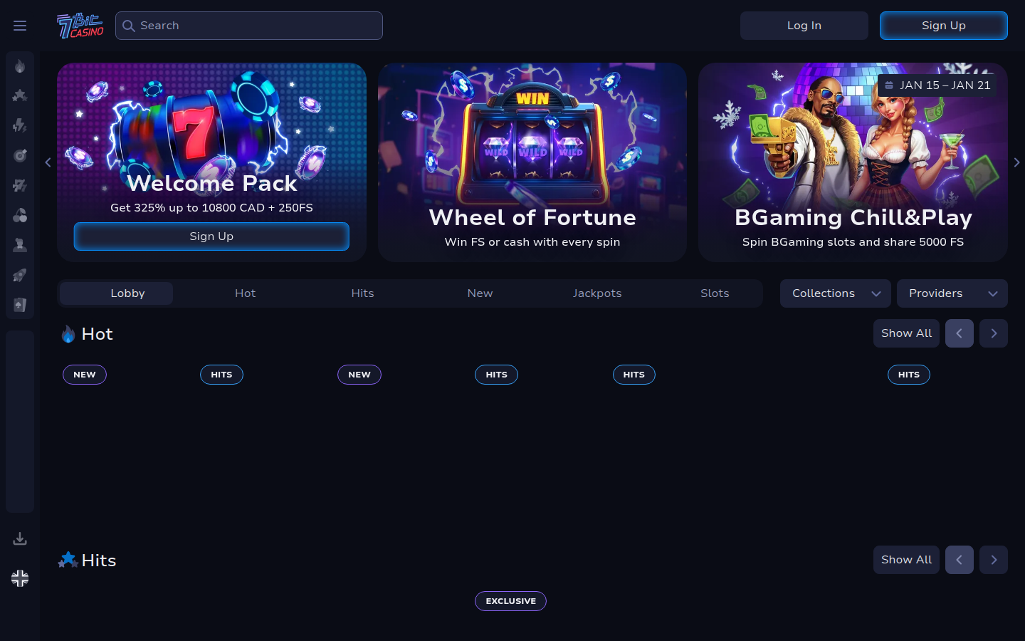 7Bit Casino Screenshot