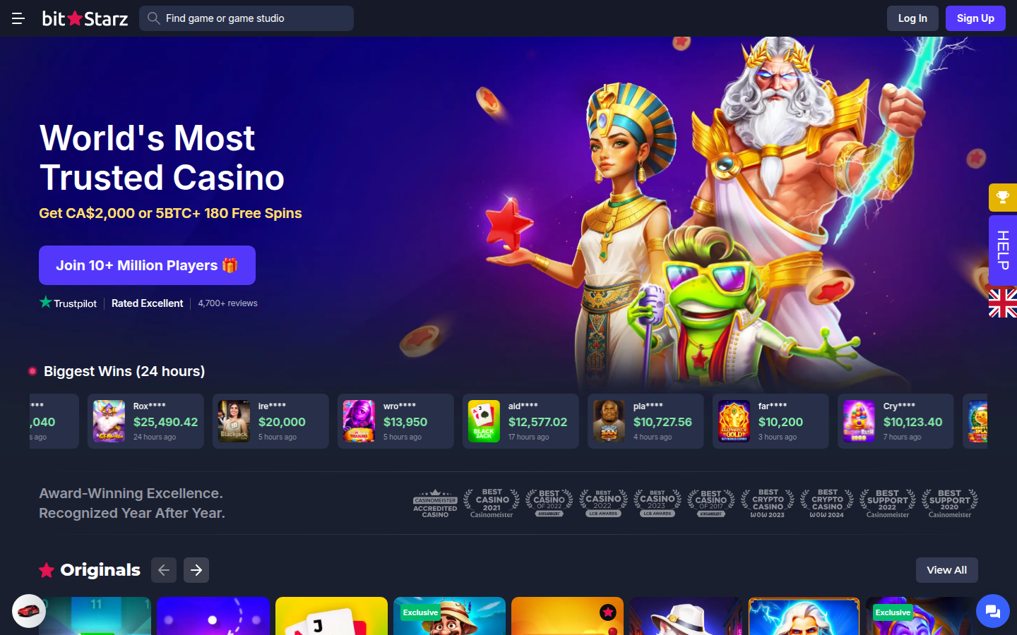 BitStarz Casino Screenshot